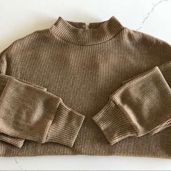 Lord & Taylor Sweaters - Gold Mock Neck Sweater